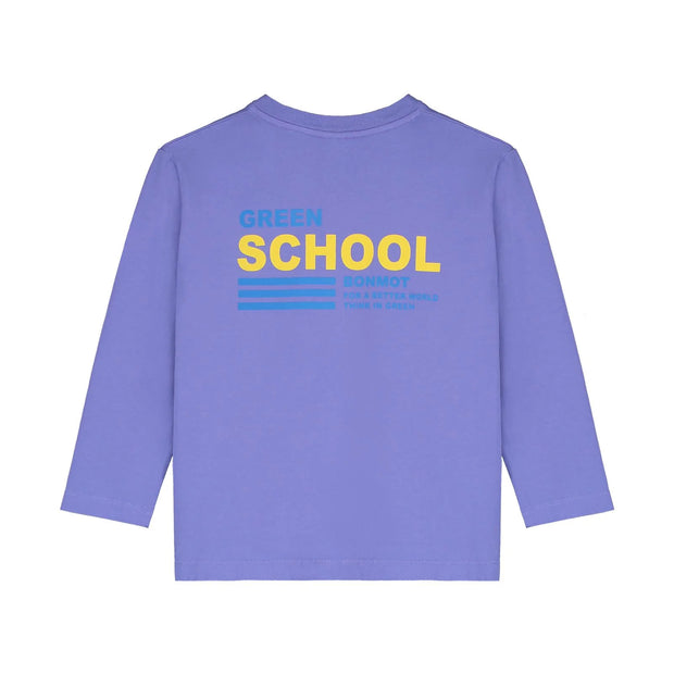 Langarmshirt mit „School“-Print am Rücken