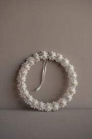 Weihnachtsschmuck Papier Flake Wreath -white