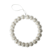 Weihnachtsschmuck Papier Flake Wreath -white