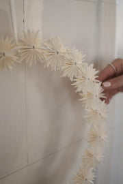 Weihnachtsschmuck Papier Flake Wreath -white