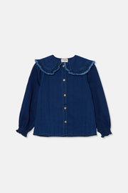 Bluse Tina in Denim-Optik