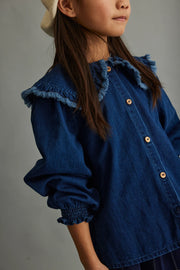 Bluse Tina in Denim-Optik