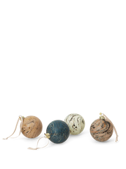 Weihnachtsschmuck Marble Baubles Medium 4er set