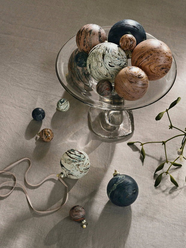 Weihnachtsschmuck Marble Baubles Medium 4er set