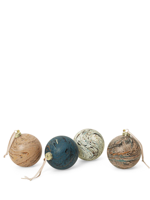 Weihnachtsschmuck Marble Baubles Large 4er Set