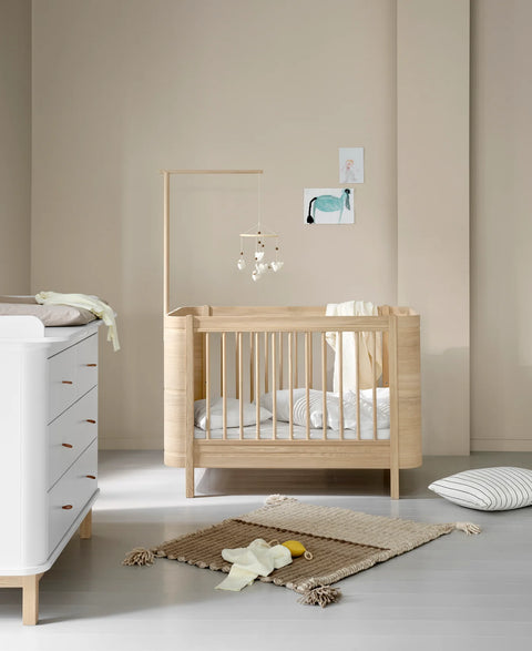 Wood Mini+ Babybett exkl. Umbauset Juniorbett, Eiche